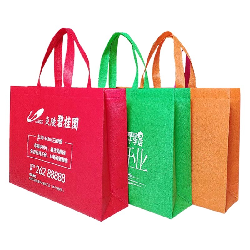 in stock non-woven bag custom film advertising shopping environmentally friendly portable hot pressing three-dimensional bag custom printable logo