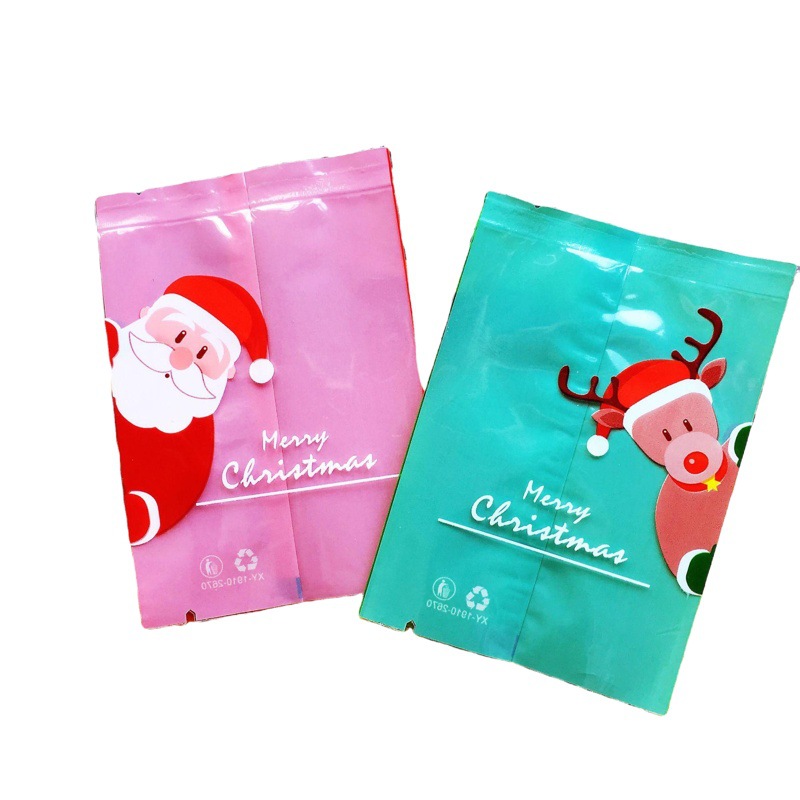 25g Christmas packaging bag elk small biscuit wonderful baking packaging Santa Claus gift machine bag 100