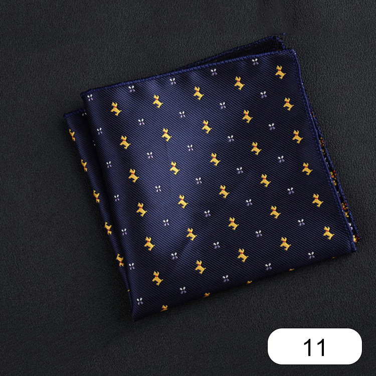 Picture of Men's suit small square scarf factory wholesale fashion polyester fashion accessories vintage embroidery pattern pocket towel men's clothing