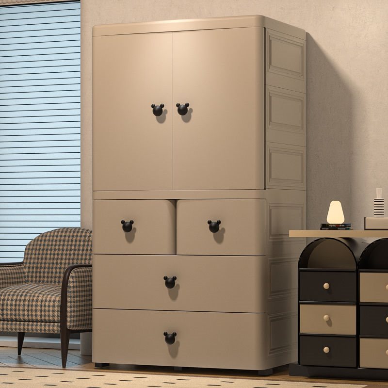 70/80cm Extra Large Thickeneded Baby Wardrobe Baby Storage Cabinet Simple Kidsren's Wardrobe Clothes Organizing Storage Cabinet