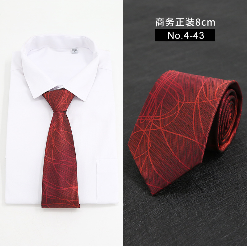 Picture of New Style Tie Men's Formal Business Casual Simple Style Solid Color Striped Arrow-Shaped Tie Manufacturer Ready Stock Wholesale