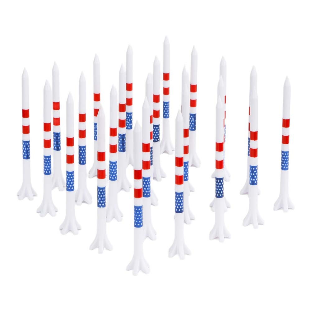 Golf Accessories New Golf Tee 83mm Flag Pattern Striped Spike Golf Plastic Tee