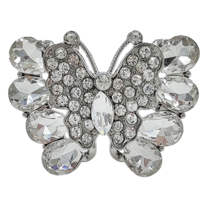 Butterfly-shaped shoe clip high heel women's shoes metal rhinestone shoe buckle removable decorative accessories shoe flower clip accessories