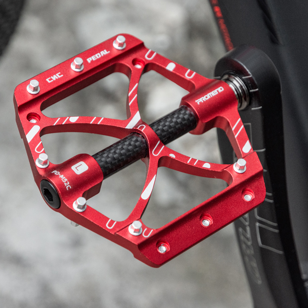 New promend bicycle pedal aluminum alloy pedal Peilin bearing DU bearing carbon tube sleeve pedal