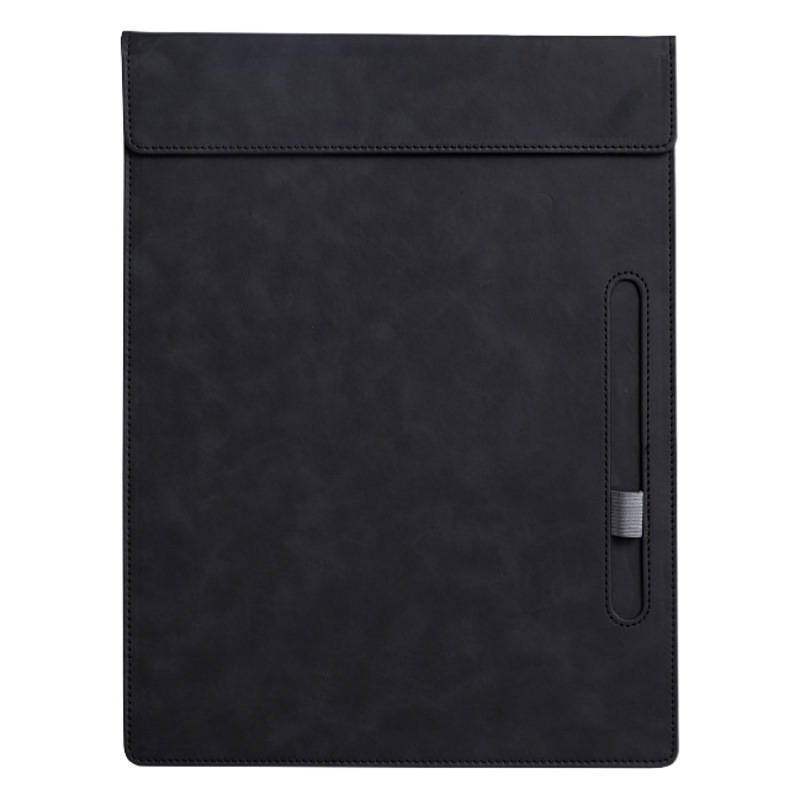 In stock leather business office writing pad 4s file magnetic suction conference board clip hotel meeting record writing board