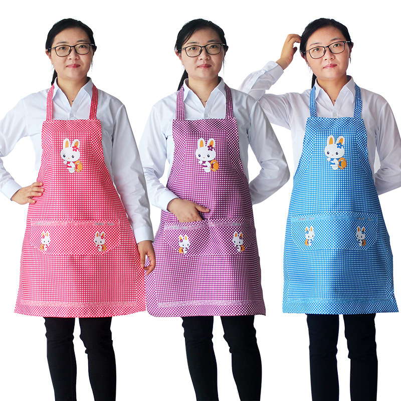 Picture of Manufacturer Wholesale Printed Advertising Waterproof Apron Custom Logo Pure Cotton Kitchen Promotion Adult Apron Labor Protection Apron