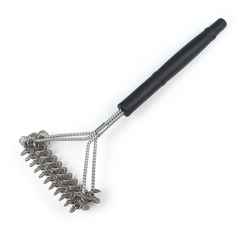 Picture of Factory wholesale barbecue wire brush copper wire brush barbecue net cleaning brush long handle curling brush spring steel wire brush