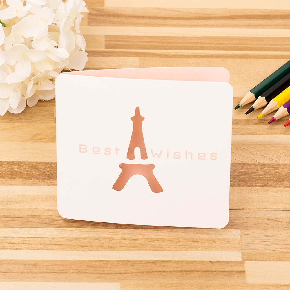 Picture of Cross-border hollow small fresh business simple greeting card birthday gift flower shop after-sales card activity message creative card