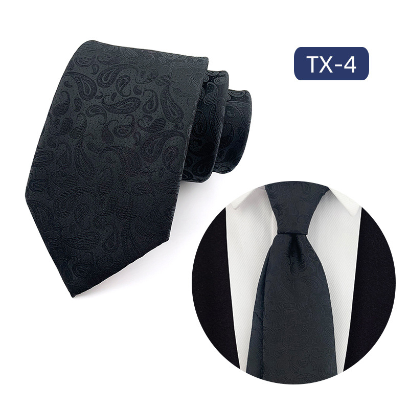 Picture of in stock wholesale men's tie jacquard yarn-dyed fabric small floral pattern business casual wedding groom tie