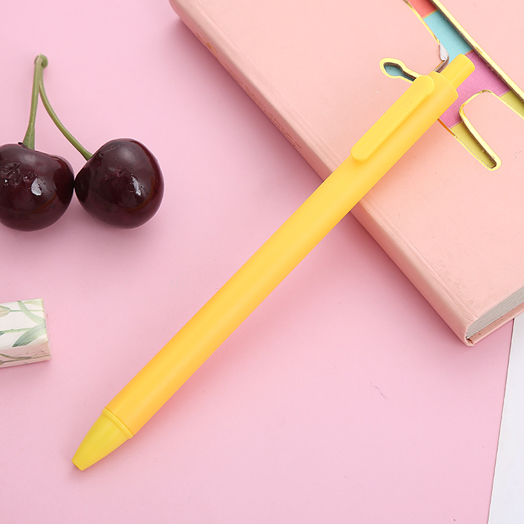Picture of Morandi push gel pen 0.5mm bullet macaron press pen vintage office stationery signature pen