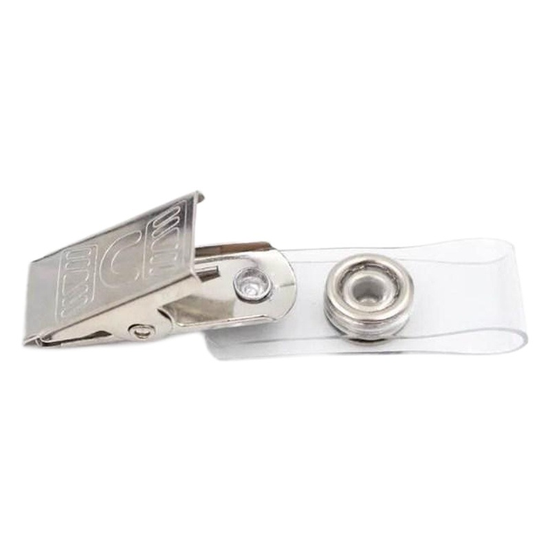 Wholesale Card Holder, Card Holder, Name Tag Clip, Student Name Tag Metal Leather Clip, Transparent Buckle