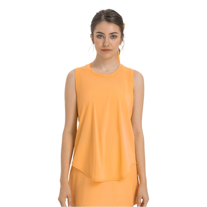 A new yoga vest T-shirt for spring and summer fitness running strap quick-drying breathable loose sleeveless blouse
