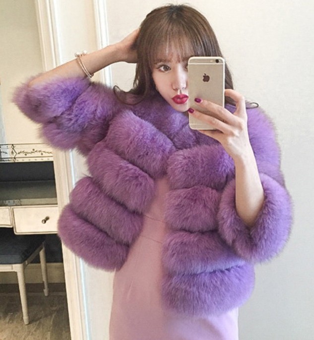Picture of Fur European and American best selling faux fox fur faux fur coat women's short long sleeve fur faux fur coat