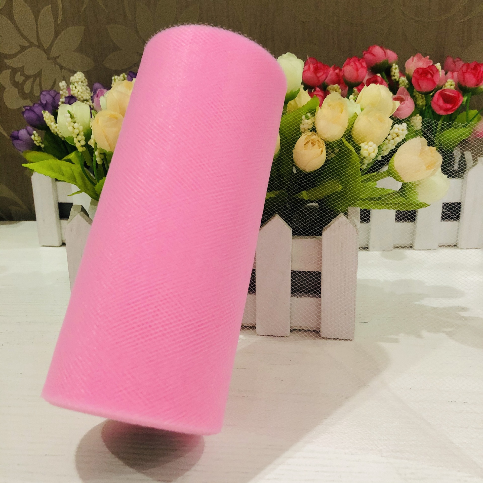 Picture of Wedding party decoration American mesh roll tutu skirt birthday table skirt tulle yarn wedding decoration 15cm * 25 yards