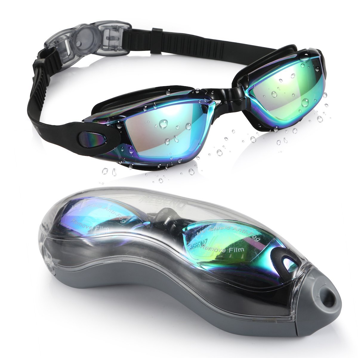 Cross-border explosions adult swimming goggles waterproof anti-fog goggles flat plating swimming goggles HD waterproof adult swimming goggles