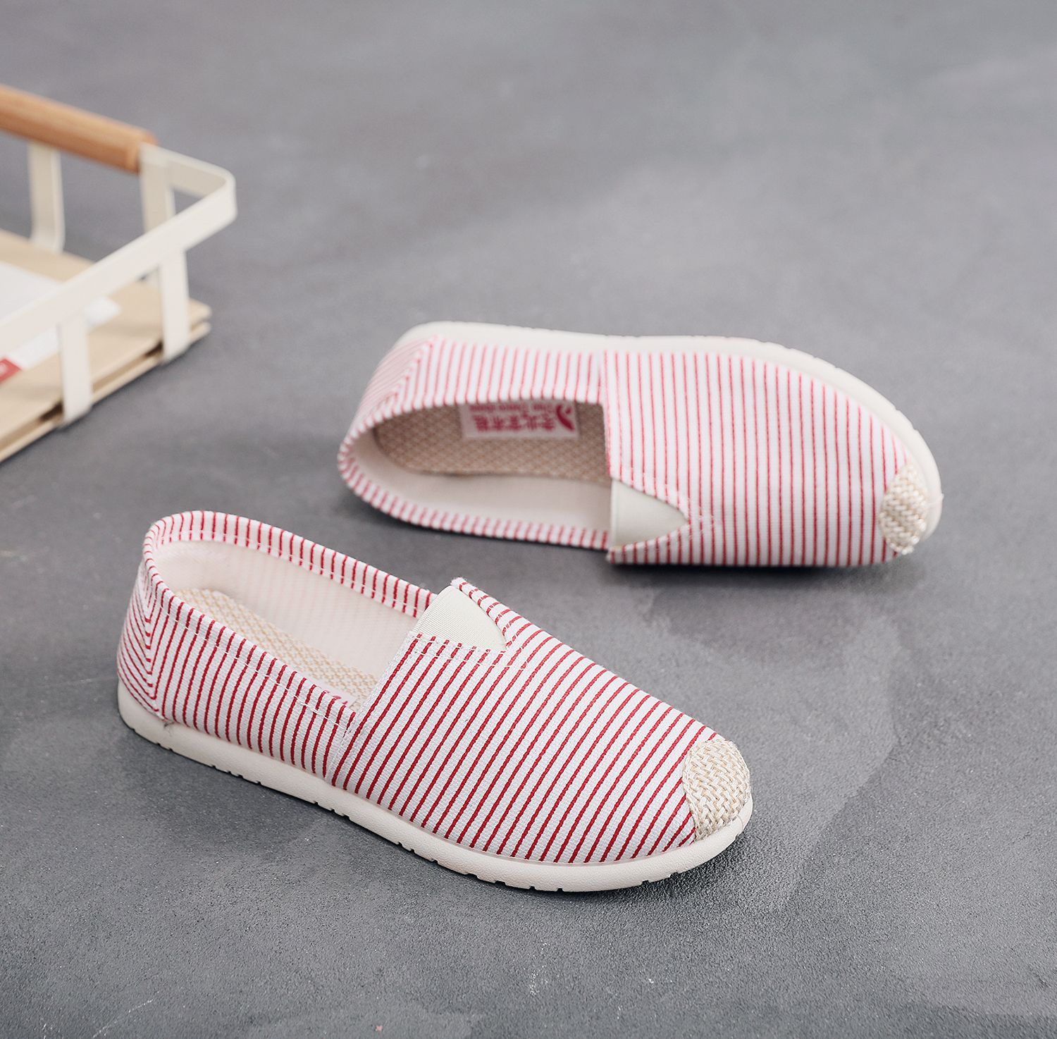 Picture of Spring New Style Old Beijing Cloth Shoes Women's Soft-Soled Lazy Shoes Canvas Foreign Trade Shoes Fisherman's Shoes Korean Version Versatile