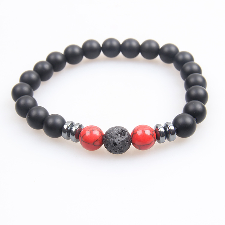 Picture of Zhou Lianfa Tiger Eye Bracelet Men's 8MM Beads suit Elastic Adjustable Black Crystal Beads Suitable for Ladies Ceremony