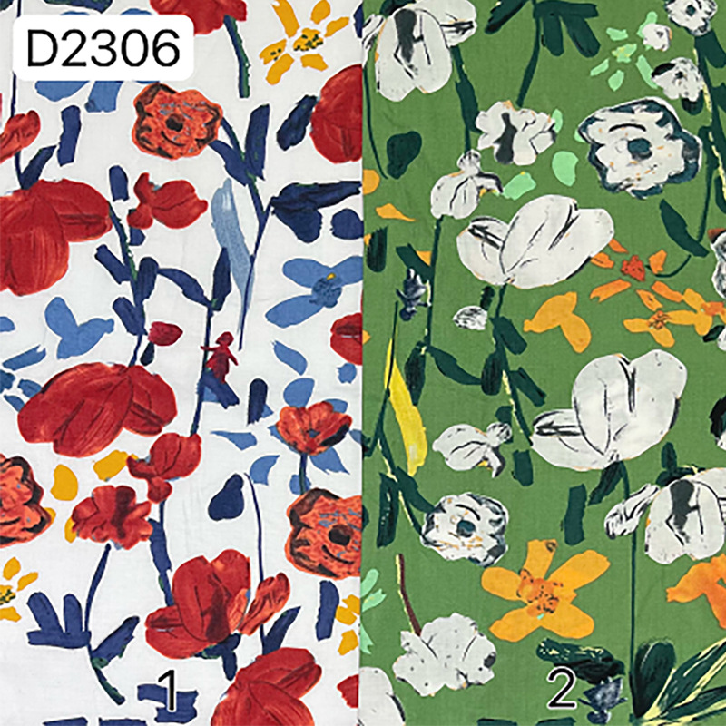 Cotton Poplin Monet Oil Painting Flower Printed Fabric Children's Wear Shirt Anti-mosquito Pants Cloth Bag Cotton Printed Fabric