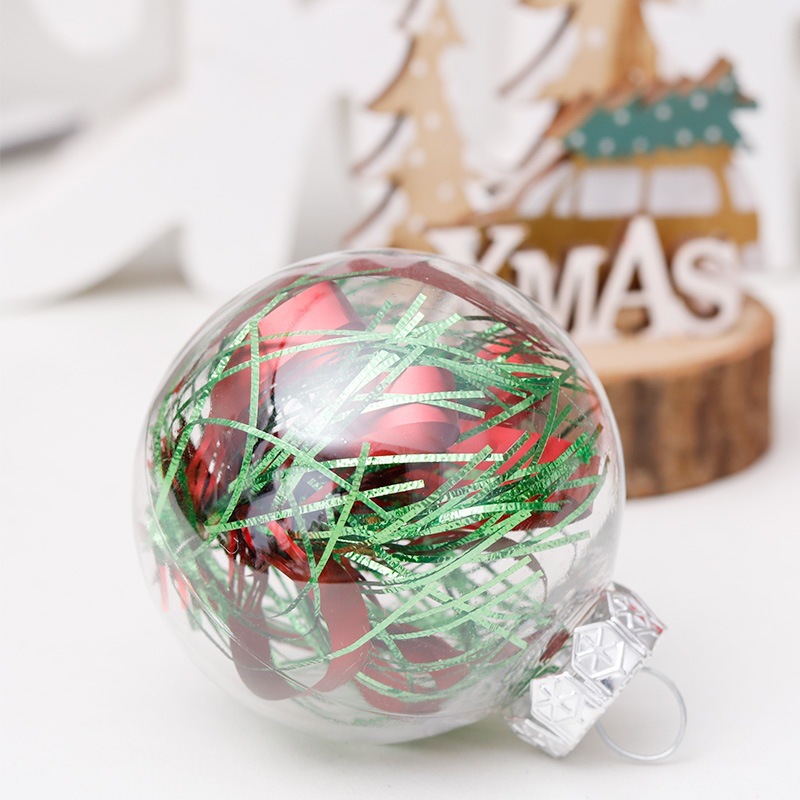 Picture of Cross Border in stock Christmas Decorations 6cm/30pcs Transparent Ball Christmas Ball suit Christmas Tree Pendant