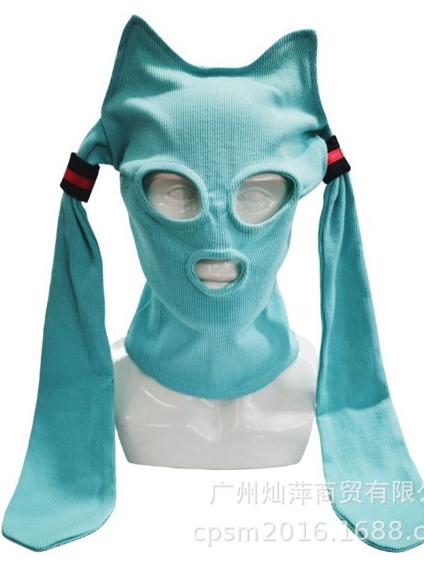 Picture of Summer Outdoor Sunscreen Mask Men's Ice Silk Motorcycle Riding Face Towel Thin Animal Full Face Neck Ear Hanging Tape