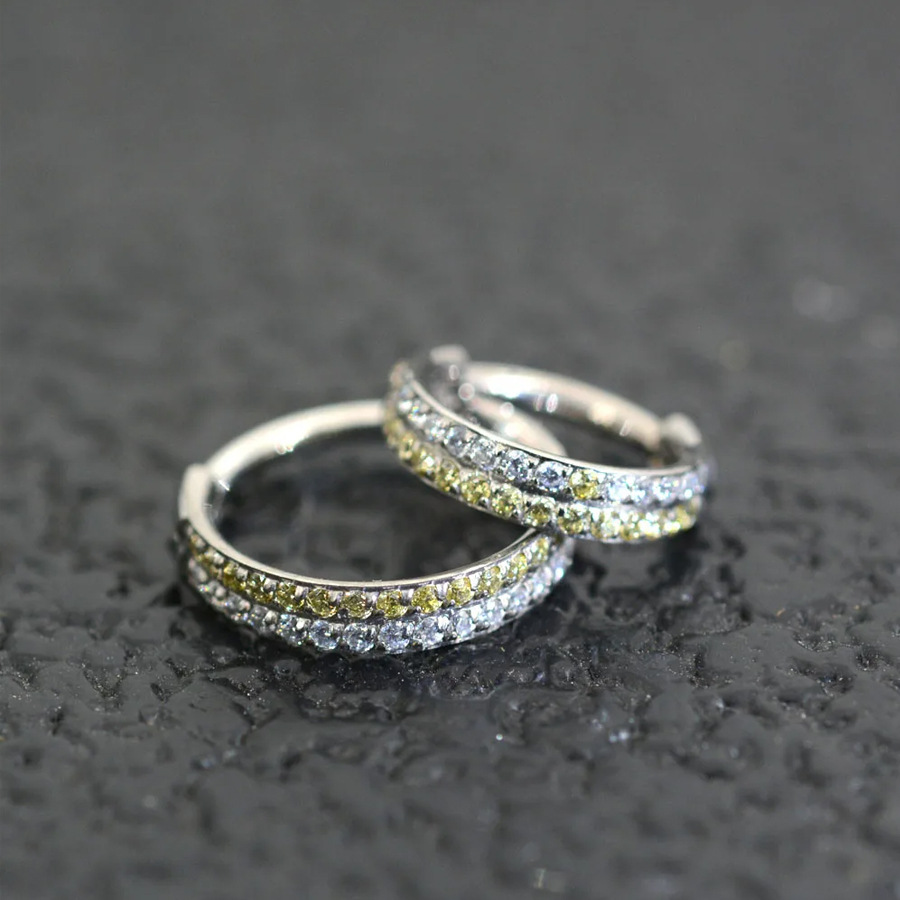 Picture of F136 titanium alloy 16G double drill nose ring earrings earrings closed ring puncture jewelry wholesale 2024 new