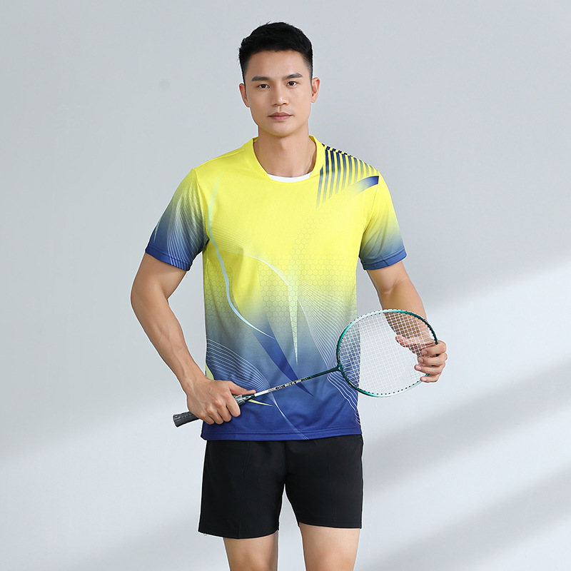 Picture of Badminton clothes sports suit women's quick-drying breathable tennis clothes men's table tennis competition training volleyball clothes printed logo