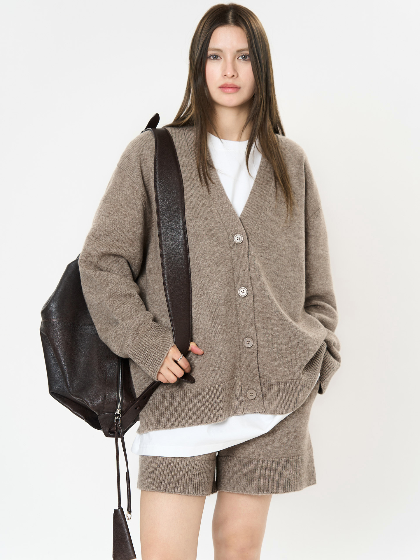 Louvre Spring New Paris Old Money Urban Intellectuals Wool Knitted Cardigan V-neck Slim Top for Women