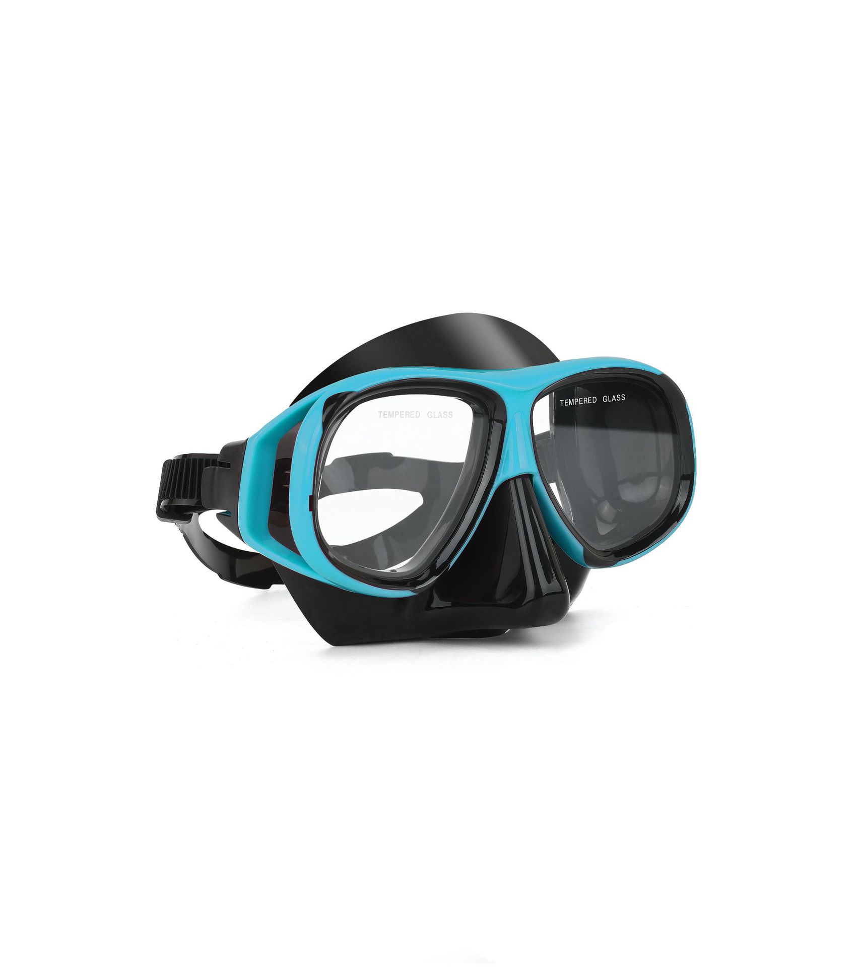 Picture of wave professional snorkeling two-piece silicone full dry breathing tube large frame with degrees diving goggles