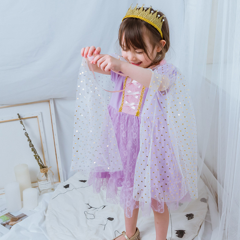 Picture of 2025 Girls Dress Summer Clothes New Children's Clothes Bow Lace Princess Dress Children's Skirt Sophia Wholesale