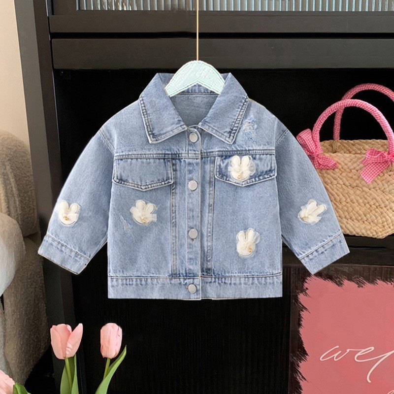 Picture of 2025 New Fashionable Toddler Spring Clothing for Girls, Children's Clothing, Girls' Denim Jacket, Spring and Autumn Style