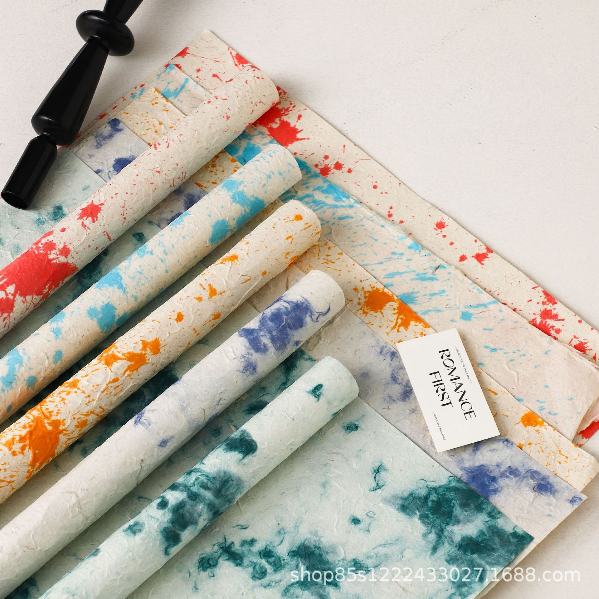 Zhuo Fiber Flower Material Ink Jet Dongba Paper Flower Bundle Wrapping Paper Advanced Art Material Flower Paper Thickened Flower Wrapping Paper