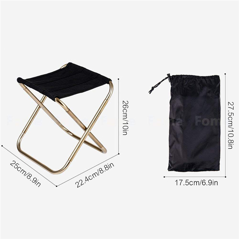 Picture of Cross-Border Outdoor Fishing Folding Stool, Mini Folding Stool, Aluminum Alloy Special Folding Chair with Backrest, Lightweight