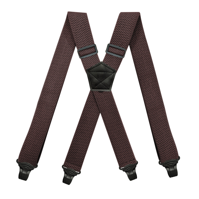 Picture of Dou Meng Cross-Border Supply Unisex Adult 4-Clip Elastic Suspender Clip 3.8cm Corn Pattern Elastic Suspenders