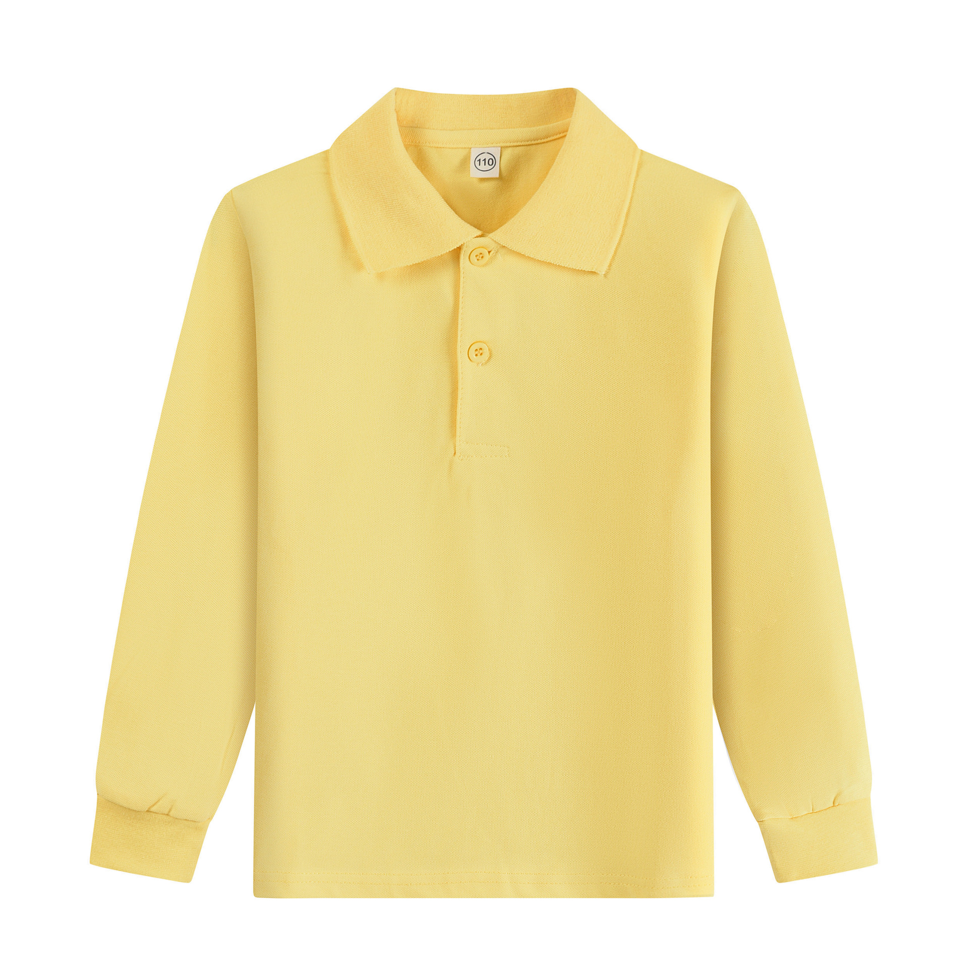 Picture of Boys' polo shirt long sleeve T-shirt children's cotton school uniforms girls lapel garden clothes White bottoming shirt a generation of hair