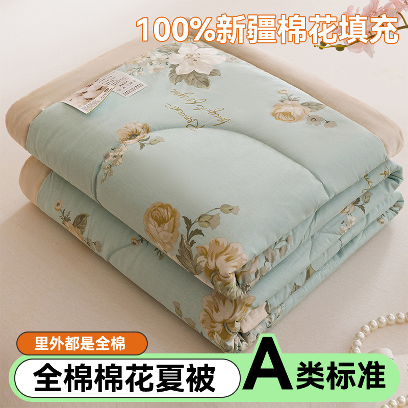 Picture of Class A cotton printed cotton summer quilt cotton washable air conditioner quilt Xinjiang cotton quilt core single double gift quilt