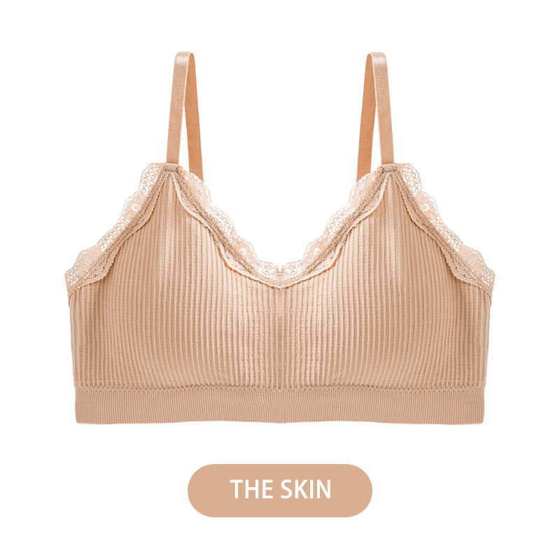 Picture of Wish Plus-Size Women's Bra with Padded Push-Up Design, Lace Trim, Vertical Stripes, Beautiful Back, Strapless, Breathable, and Comfortable