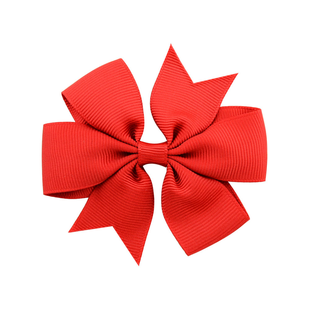 Picture of 53 Colors Amazon Hot Selling Six-Ear Pure Color Ribbed Fishtail Bow Hairpin Hair Accessories Kidsren's Headwear 564