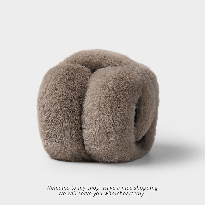Picture of Plush earmuffs winter women's fashion winter warm Earmuffs Ear protection earmuffs foldable anti-freezing earmuffs for students 2
