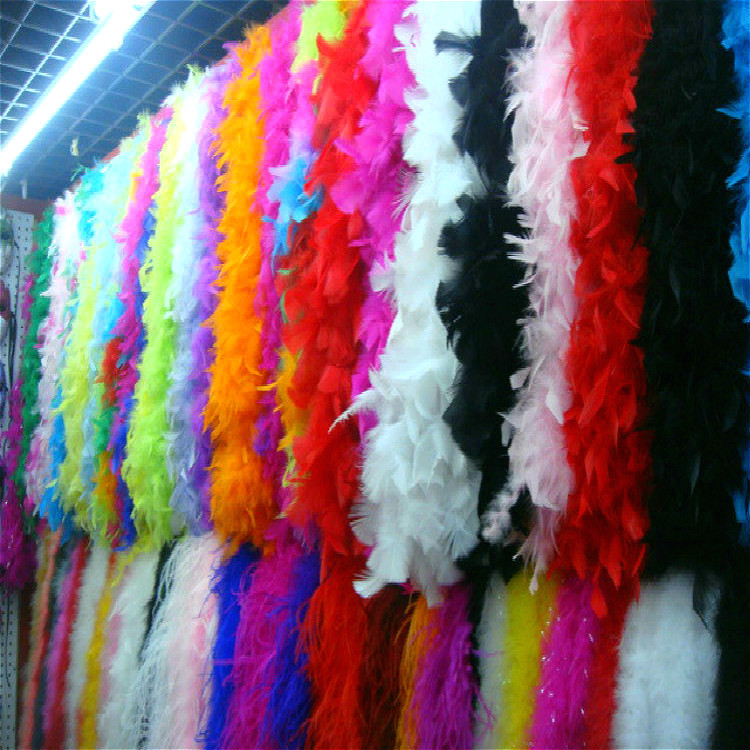 Factory in stock 40g fire strips feather scarf turkey strips window wedding decoration diy bouquet packaging