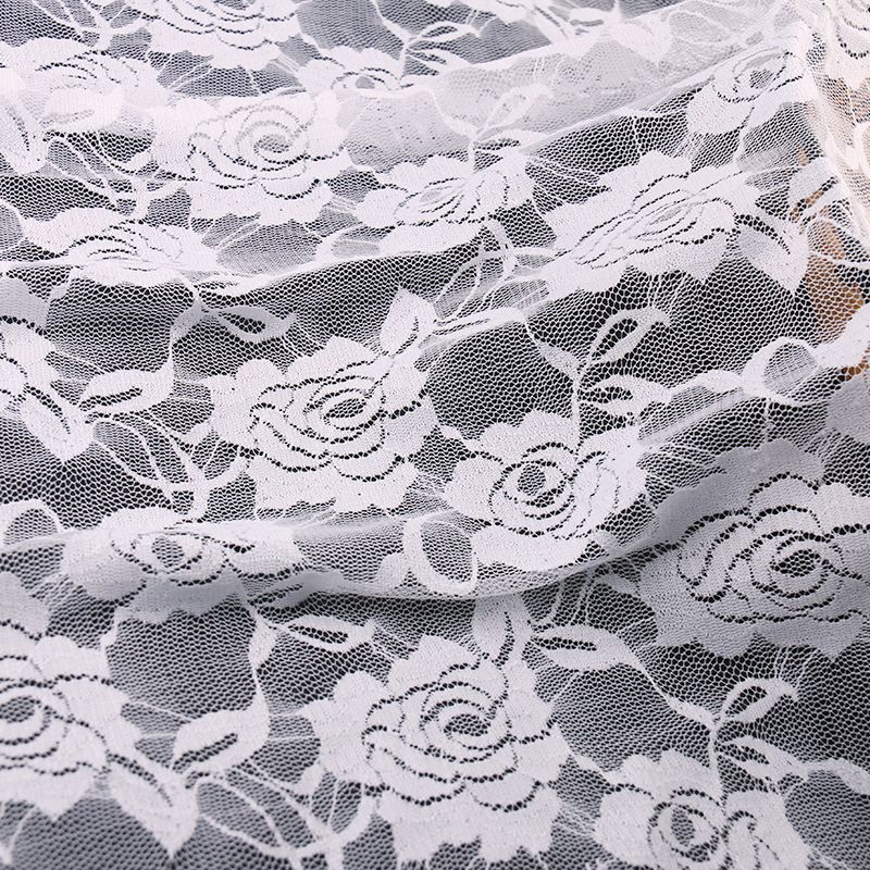 Factory in stock Hot Selling Wedding Clothing Accessories Wedding Cloth Rose Warp Knitted Lace Fabric