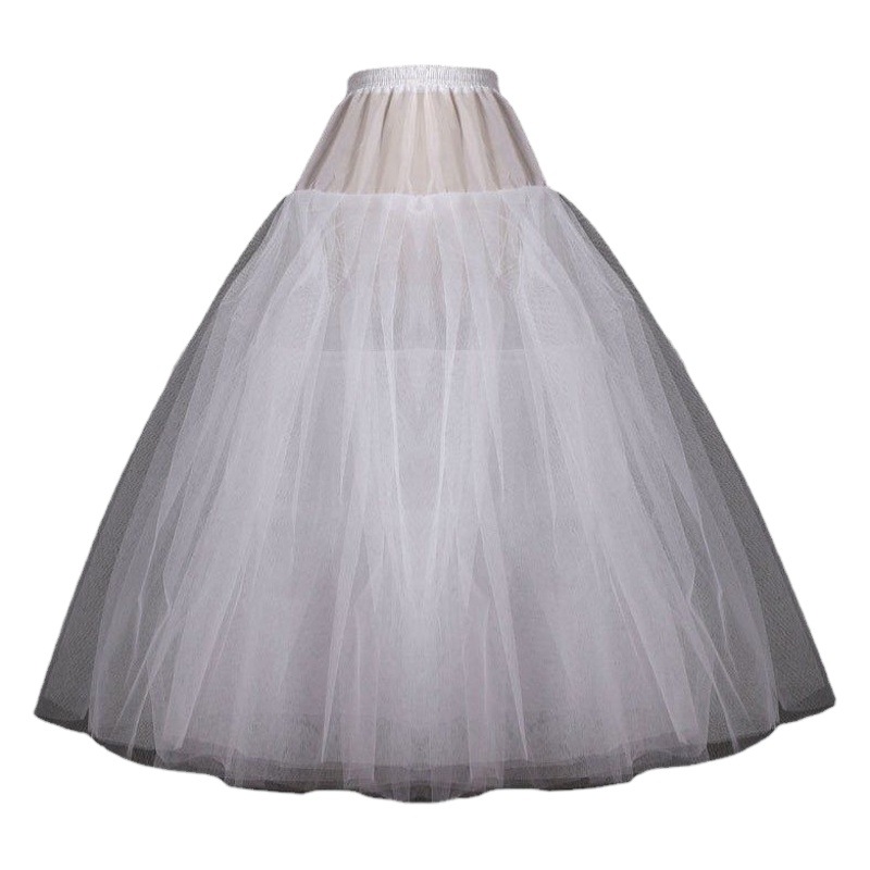 Foreign trade 4-layer boneless hard yarn wedding dress skirt support wholesale bridal wedding performance ring-free multi-layer fluffy underskirt