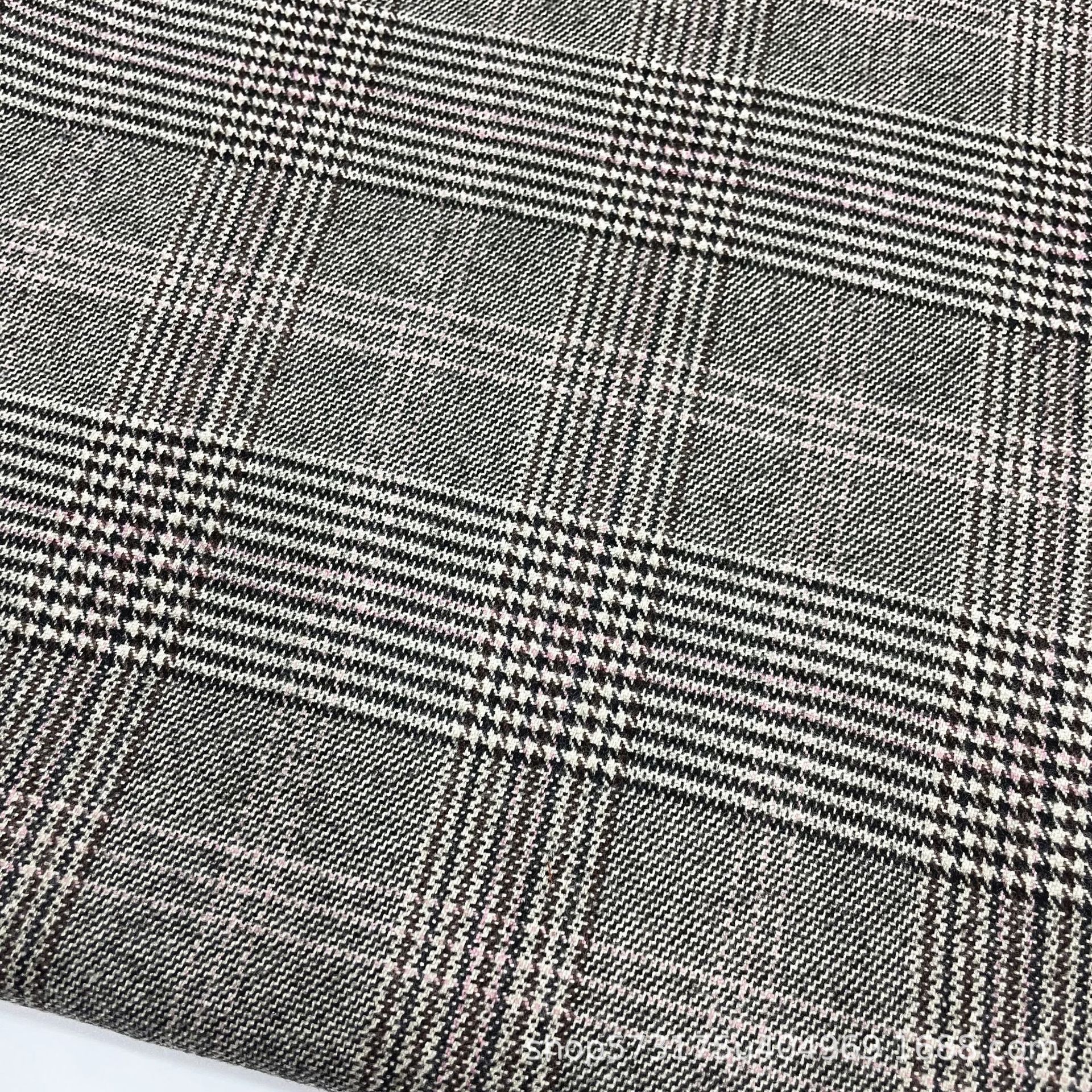 Thickened sanding wool-like casual coat pants skirt cotton-padded jacket fabric woven stretch yarn-dyed plat