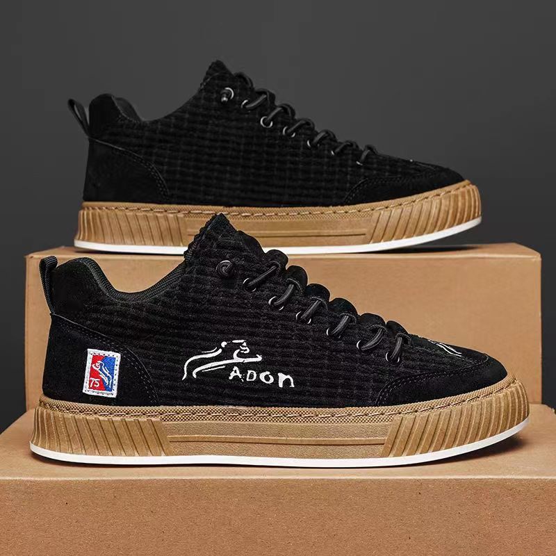 Shoes Men's Spring New Fashionable sneaker Soft-soled Breathable Casual Leather Shoes All-match Running Shoes Men's Single-layer Shoes