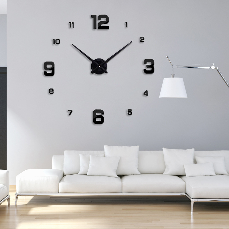 W series Super Large size creative wall clock living room modern personality art wall clock digital digital love W005