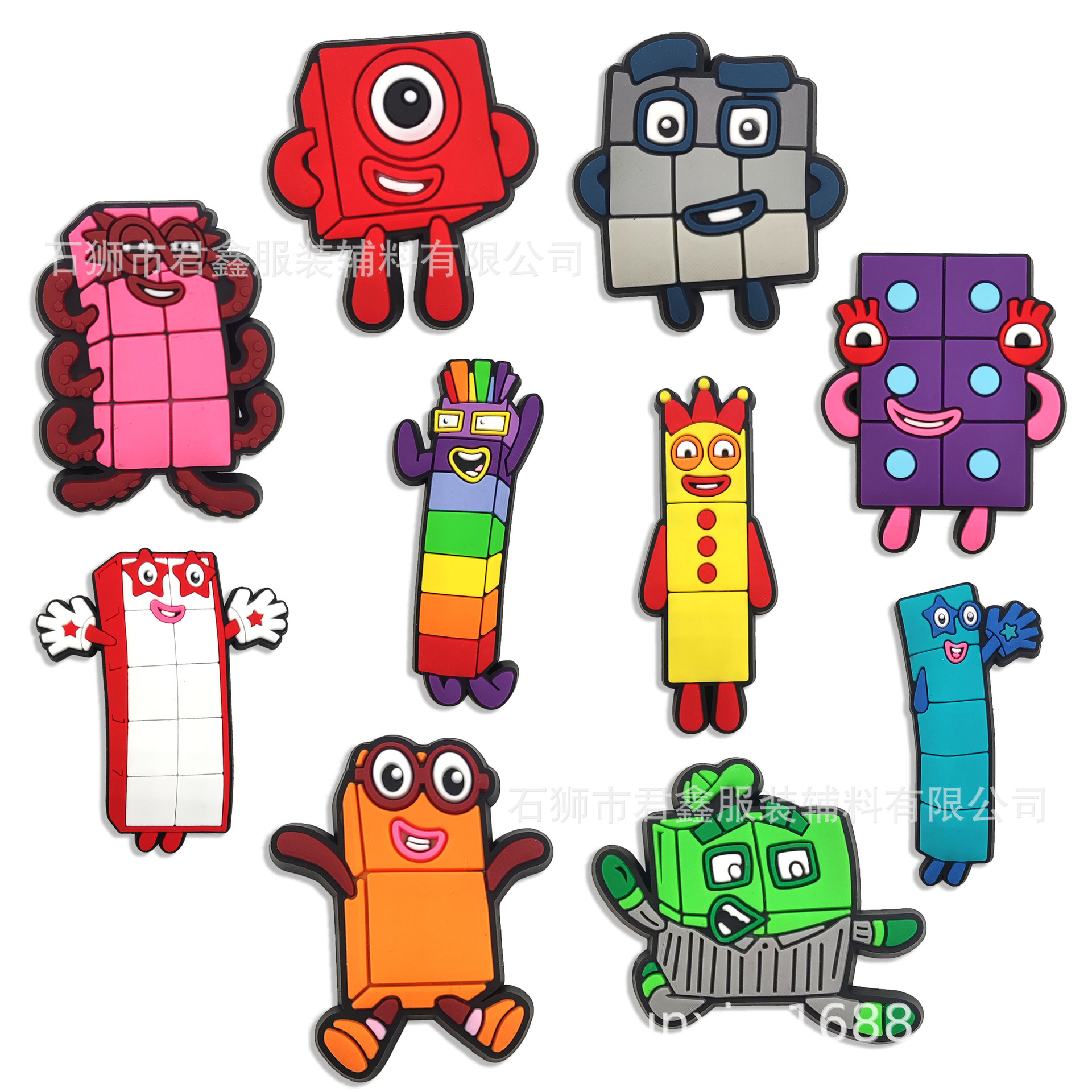 Picture of Digital Building Blocks, Shoe Flowers, Children's Clogs, Cute Accessories, Amazon Cross-Border Ready-Made Shoe Buckles, Shoe Accessories Buckles