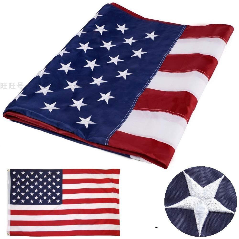 Wholesale embroidery American FLAG 90 * 150cm No. 4 American FLAG embroidered American FLAG USA FLAG