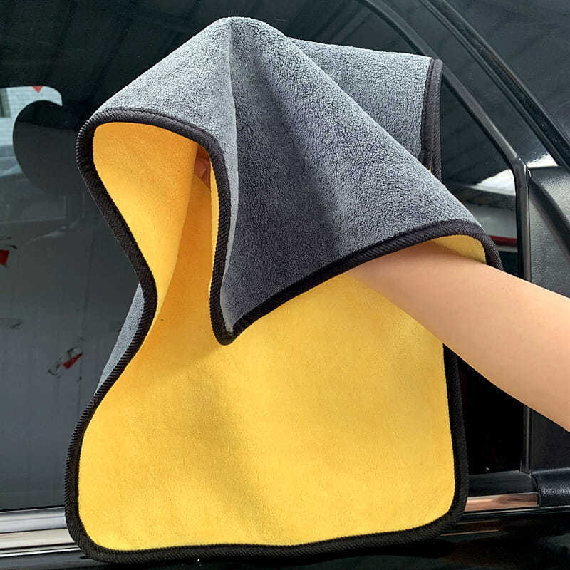Car Washing Coral Fleece Towel Car Cleaning Cloth Car Cleaning Glass Water Absorbent Thickened Large Cloth Without Flocculation