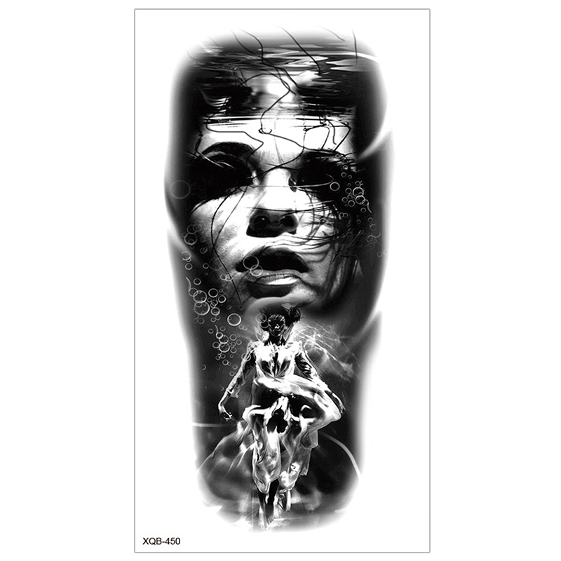 Picture of New Half Arm Tattoo Stickers Cross-border Amazon Hot Selling Set Dark European and American Realistic Waterproof Tattoo Stickers Wholesale