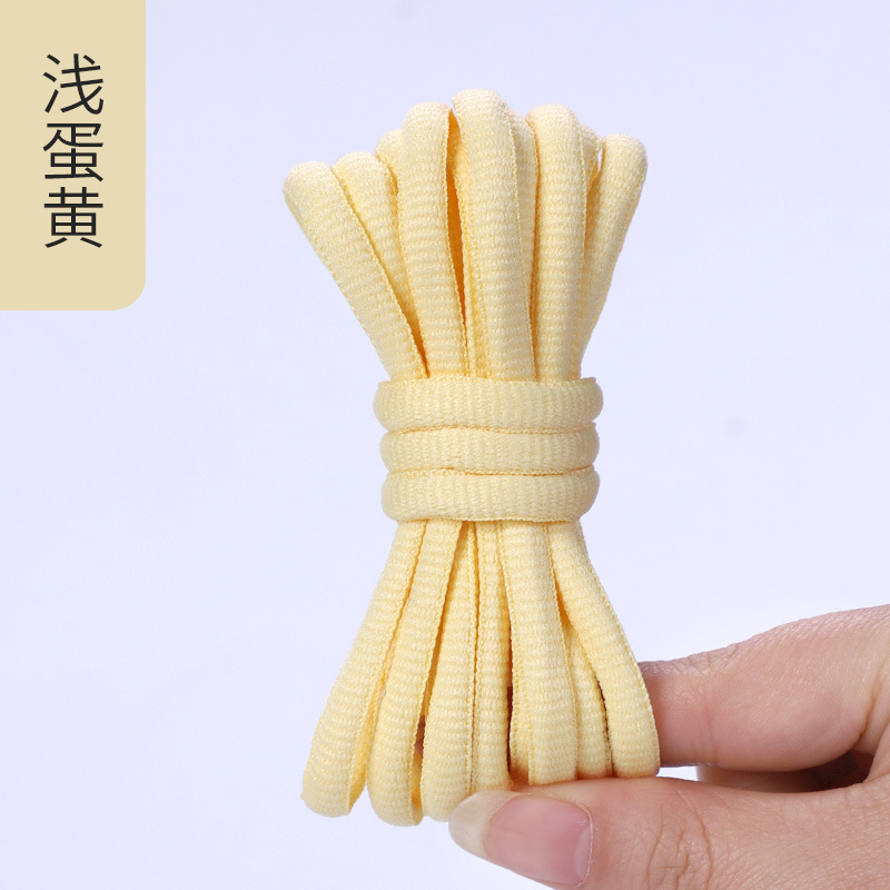 Picture of Wild elephant wholesale semicircle shoelace basketball shoes sneaker casual shoes shoelace black and white blue color oval shoelace rope