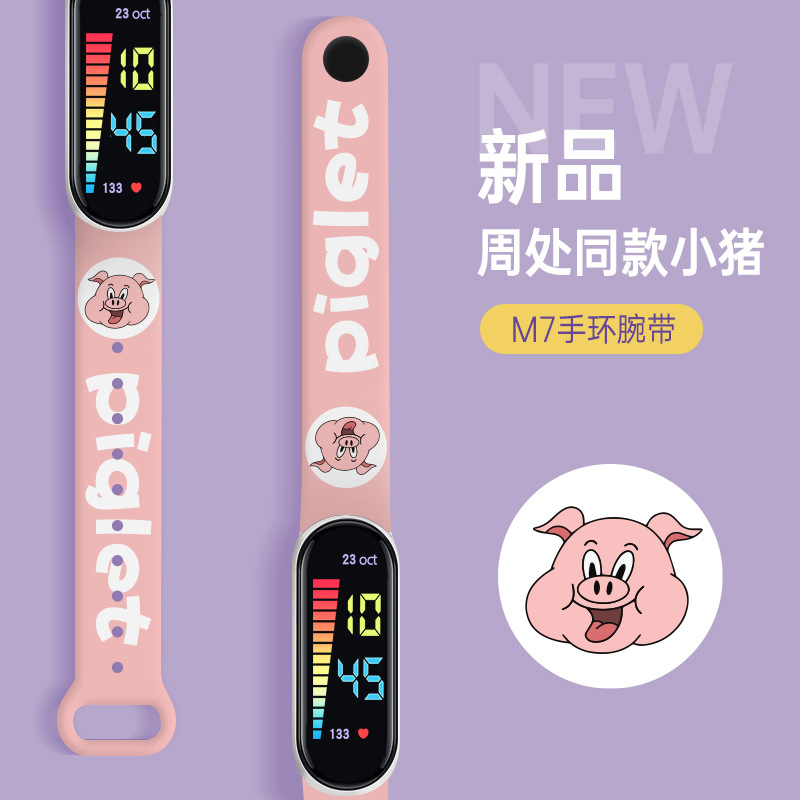 Picture of Cross-border in stock meters 12 printed LED waterproof electronic watch cartoon student cute bracelet wristband watch wholesale